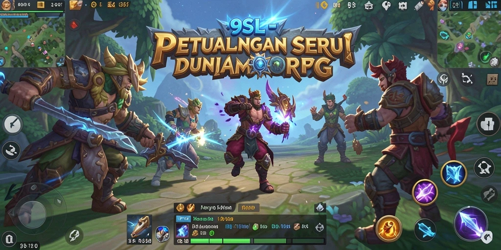 Tangkapan layar gameplay 9SL menampilkan aksi seru dalam pertempuran MMORPG.
