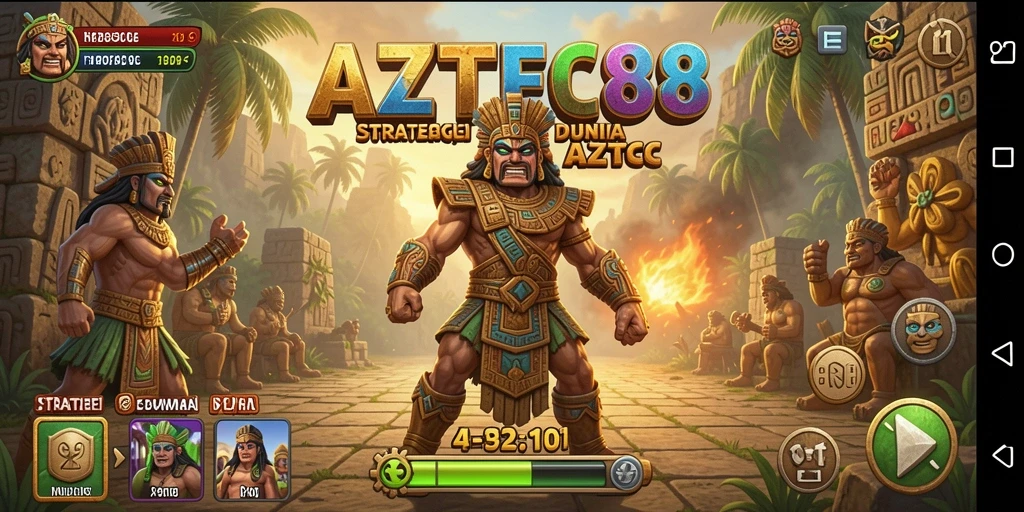 Tangkapan layar AZTEC88 menampilkan pertempuran epik dalam strategi.