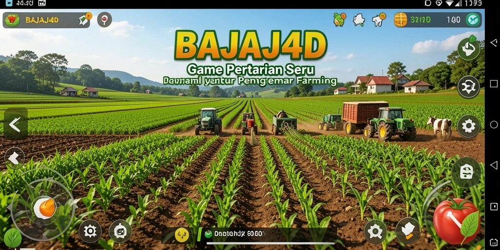 Tampilan gameplay seru BAJAJ4D saat mengelola lahan pertanian.