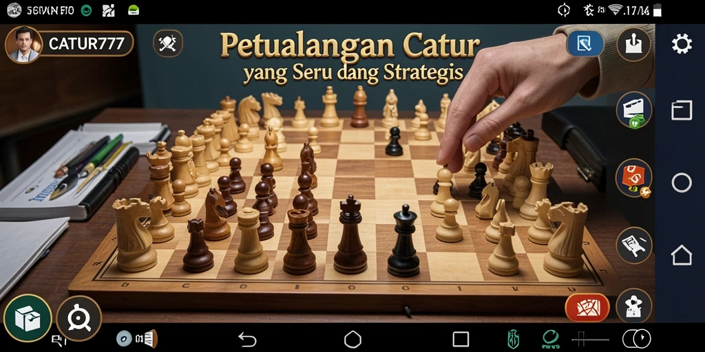 Tampilan menarik dari gameplay catur yang unik.