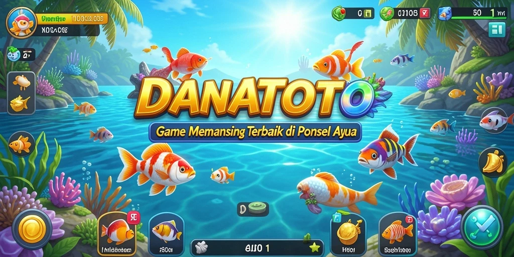 Screenshot dari gameplay menarik DANATOTO saat memancing ikan.