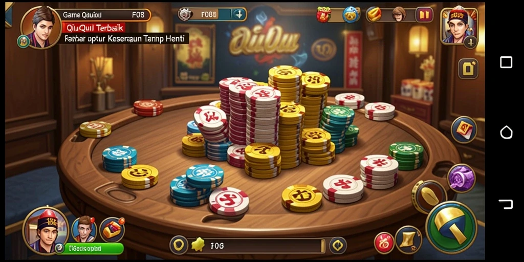 Tampilan gameplay QiuQiu yang seru dan menegangkan.