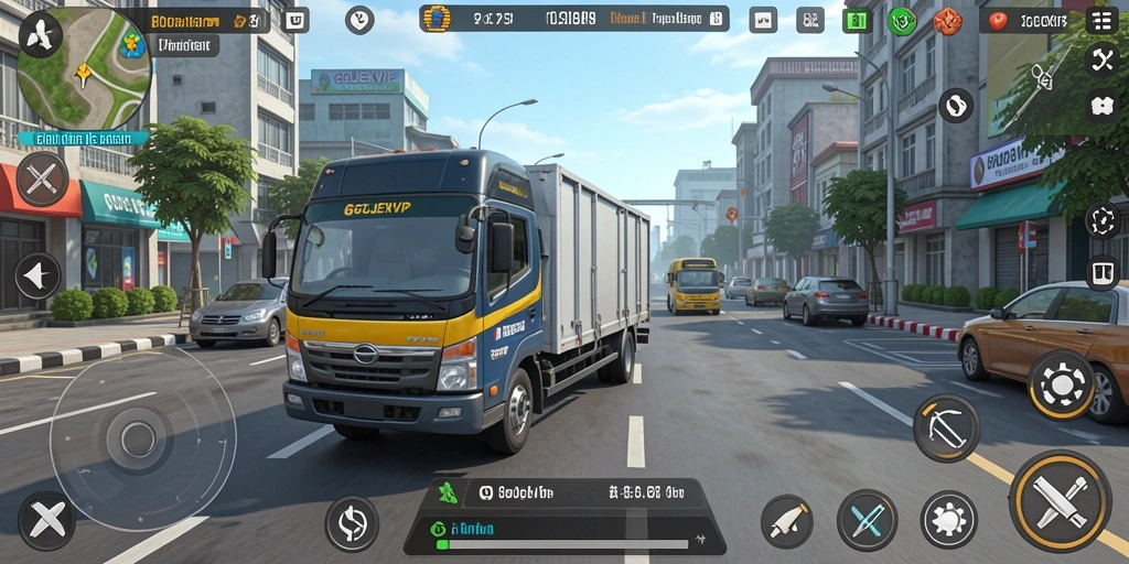 Tampilan menarik dari gameplay GOJEKVIP dalam simulasi transportasi.