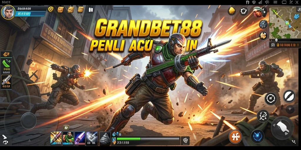 Tangkapan layar gameplay menampilkan aksi seru di GRANDBET88.