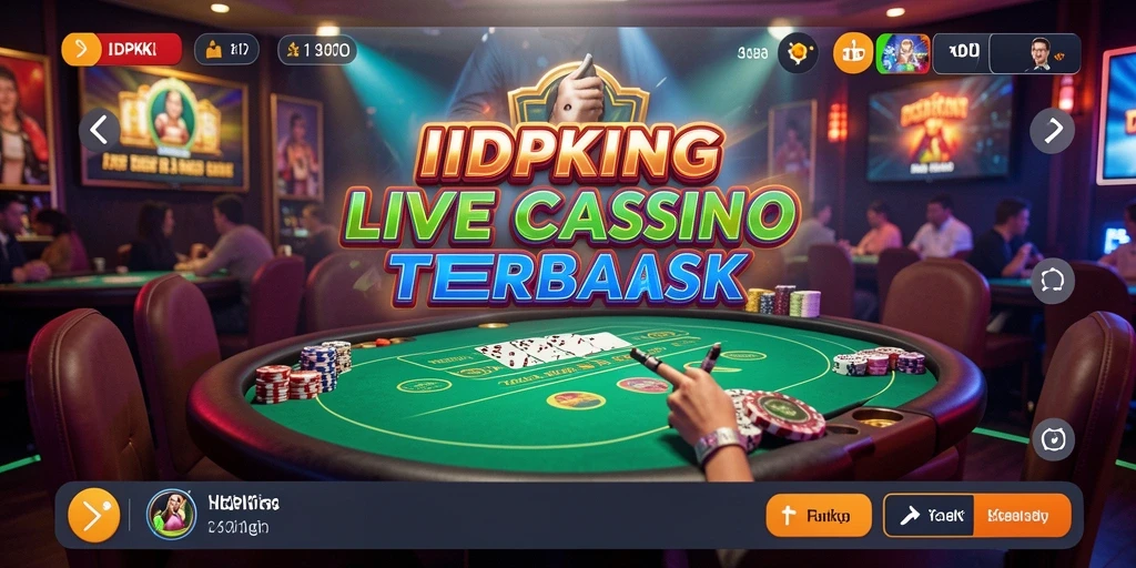 Tampilan gameplay Live Casino di IDPKING yang menarik dan interaktif.
