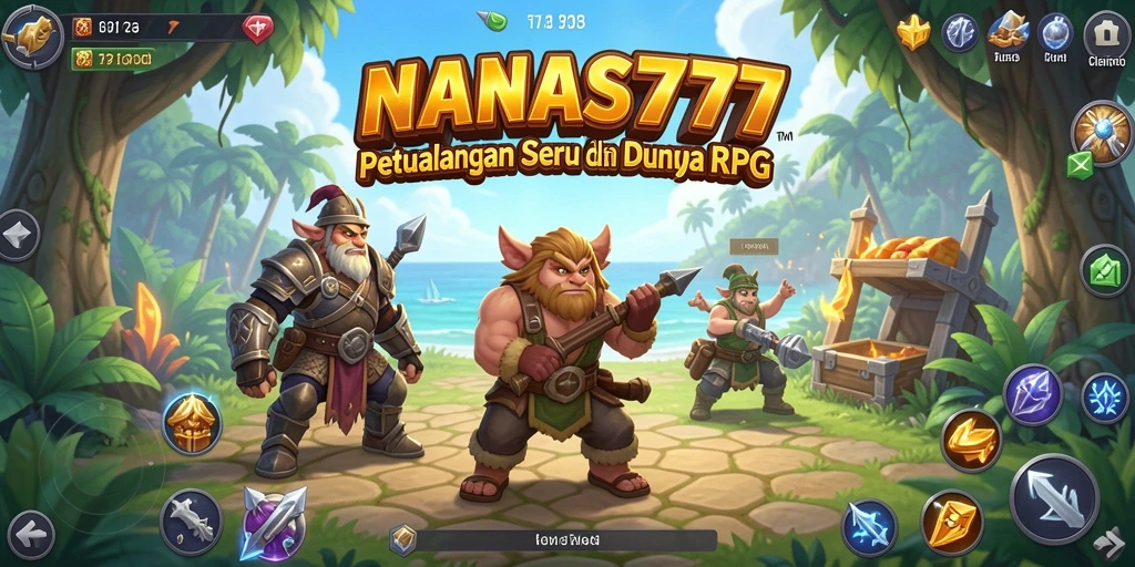 Screenshot NANAS777 menunjukkan aksi epik dalam permainan RPG.