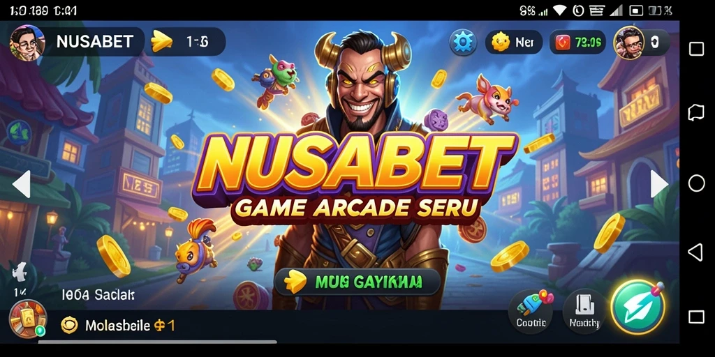 Tangkapan layar gameplay NUSABET yang menampilkan aksi Arcade seru.