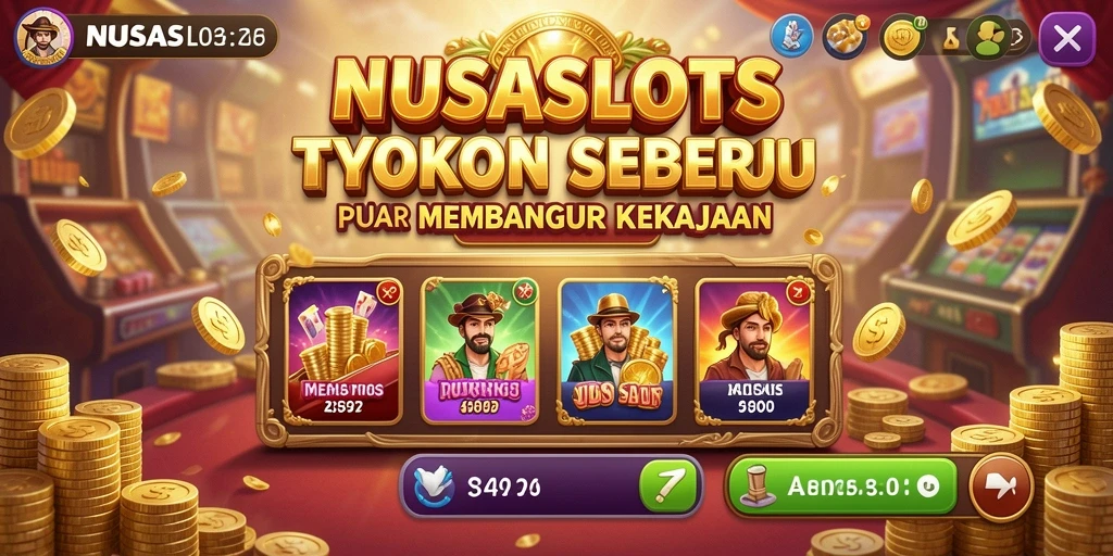 Tampilan gameplay menarik NUSASLOTS dengan mesin slot yang beragam.