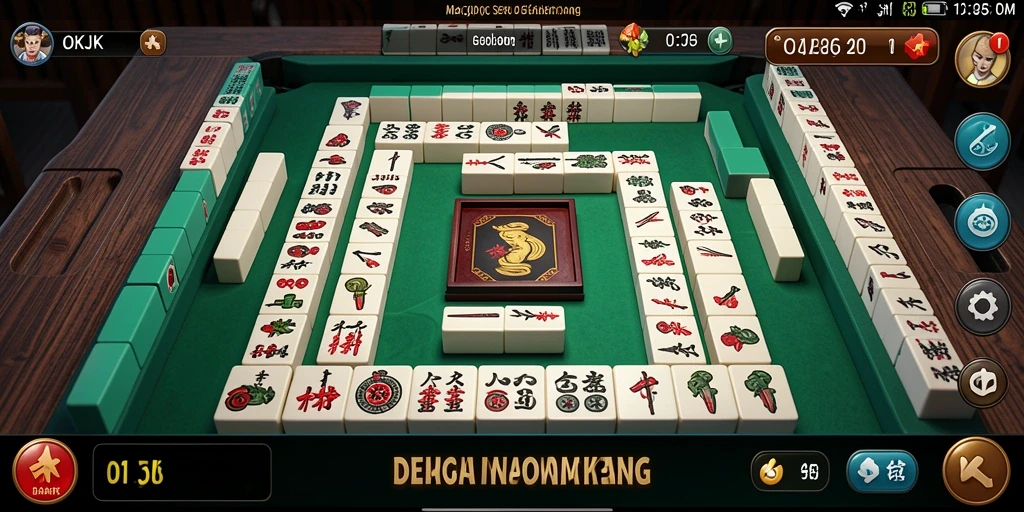Tampilan menarik dari gameplay Mahjong di OKJK.