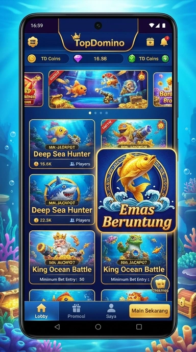Tampilan antarmuka topdomino yang menarik dan mudah dinavigasi.